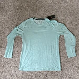 NWT Terramar All Season Performance Men’s Long Sleeve Shirt. Spring ‘23. Aqua. L